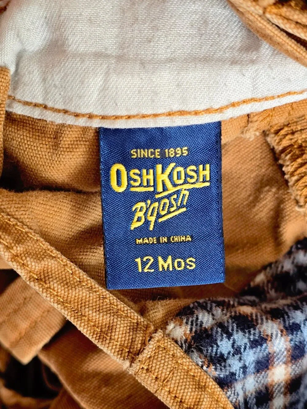OshKosh B’gosh Khaki Handyman Overalls – Infant Size 12 Months